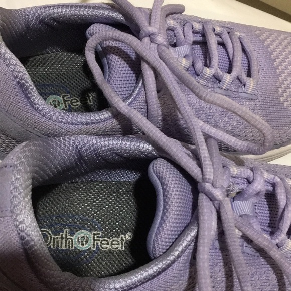 Orthofeet women lace up Supportive comfy Sneakers shoes size 8.5 wide lavender - Picture 9 of 15